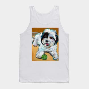 Colorful Shih Tzu With Toy by Robert Phelps Tank Top